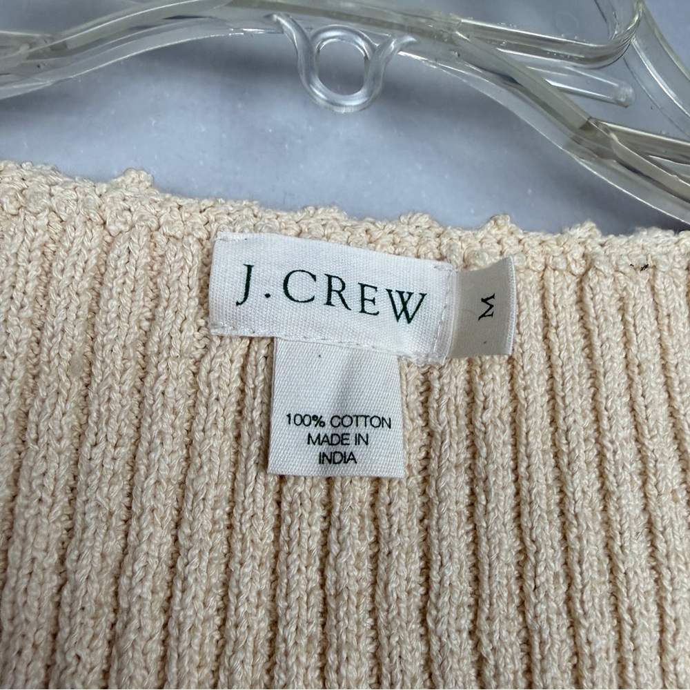 J Crew Cotton Ribbed Knit Button Cardigan Vest - Picture 5 of 5